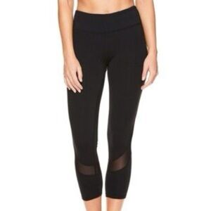 GAIAM Black Mesh Panel Leggings